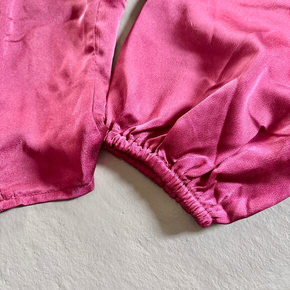 ASTR The Label Wine Red Milkmaid Balloon Sleeve Top Size M NWT - Picture 13 of 14